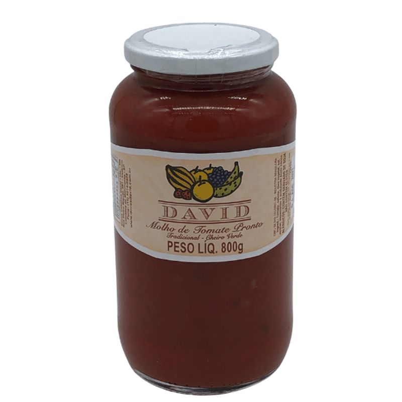 Molho de Tomate Manjericão Doces David 800g