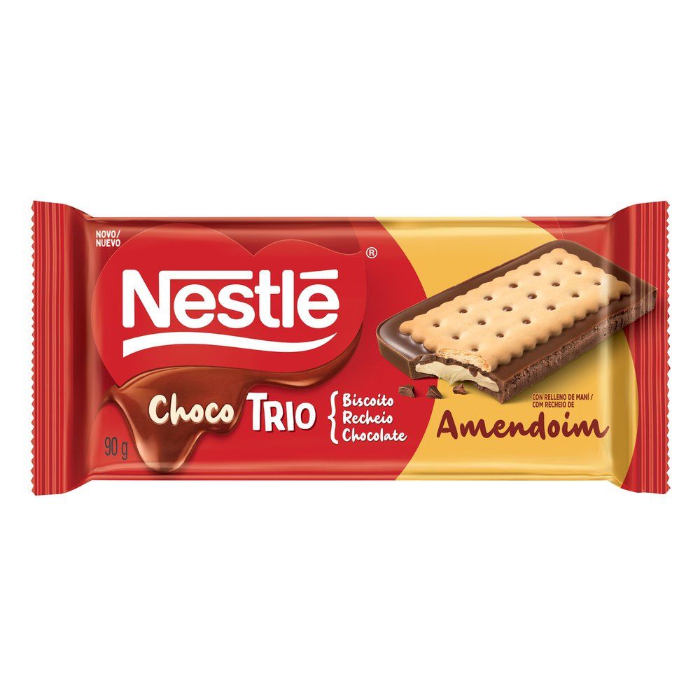 Biscoito Chocobiscuit Amendoim Nestlé 90g