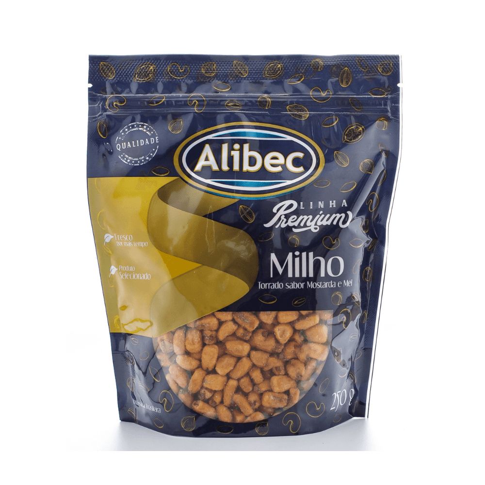 Milho Torrado com Mostarda e Mel Alibec 250g
