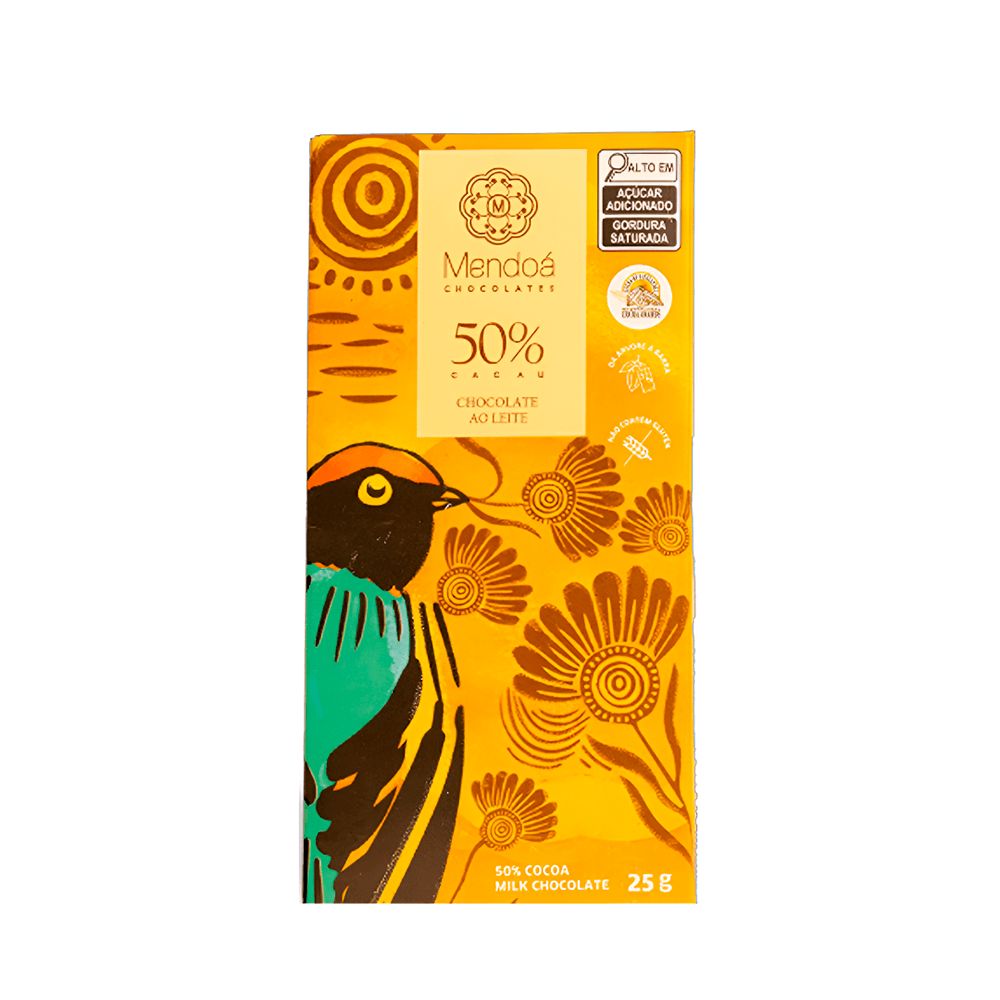 Chocolate 50% Cacau ao Leite Mendoá 80g