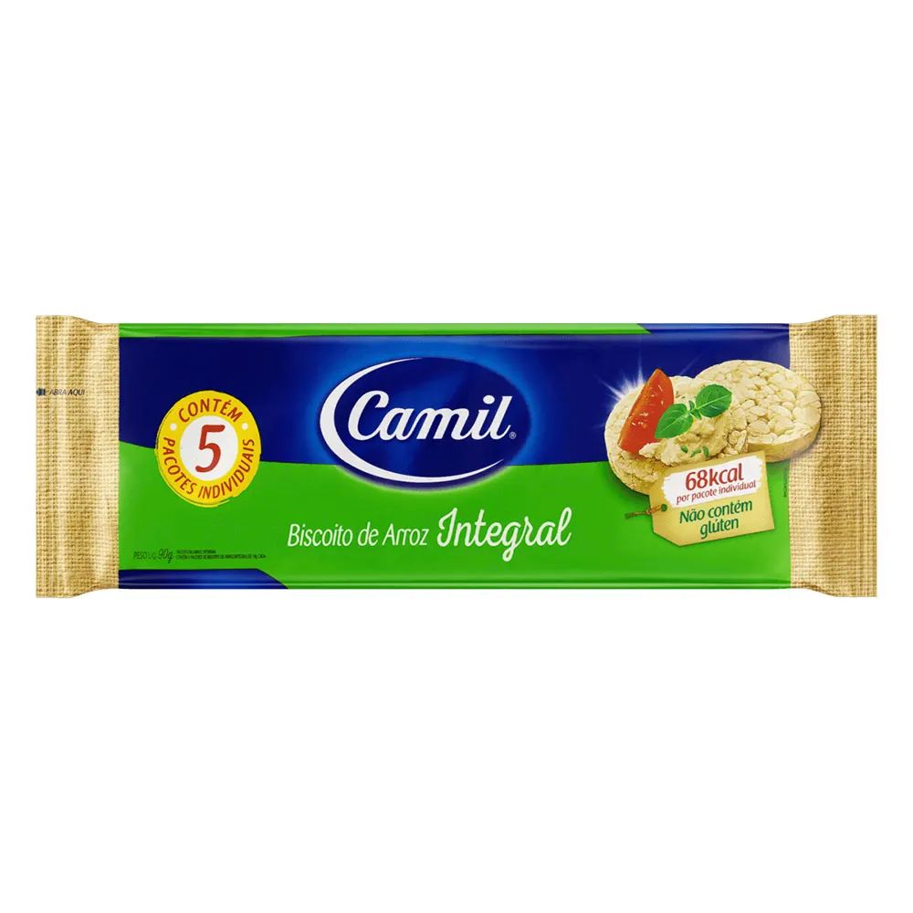 Biscoito de Arroz Integral Camil  90g