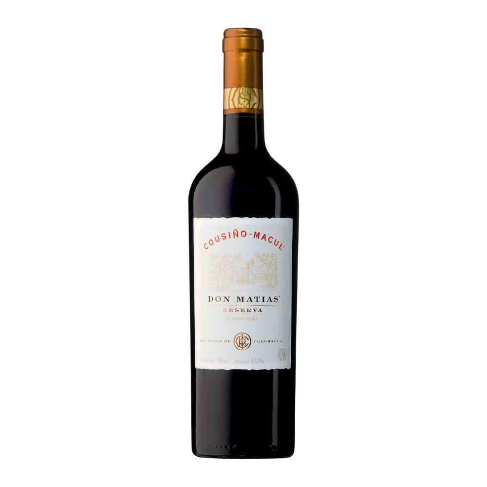Vinho Tinto Carménère Reserva Don Matias Cousino Macul 750ml