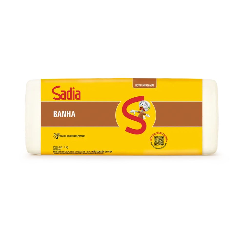 Banha Refinada Sadia 1kg