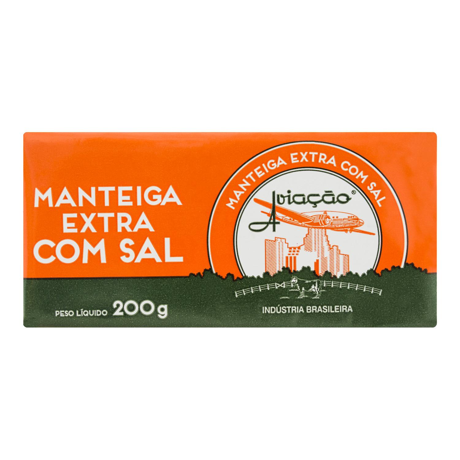 Manteiga Tablete com Sal Aviação 200g