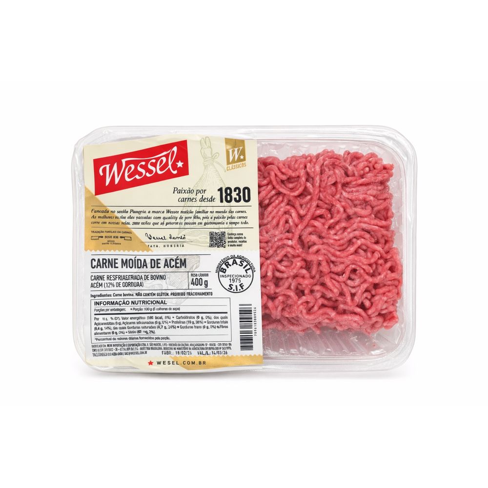 Carne Moída Acém Wessel 400g