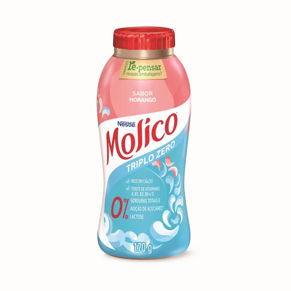Iogurte Triplo Zero Morango Molico 170g