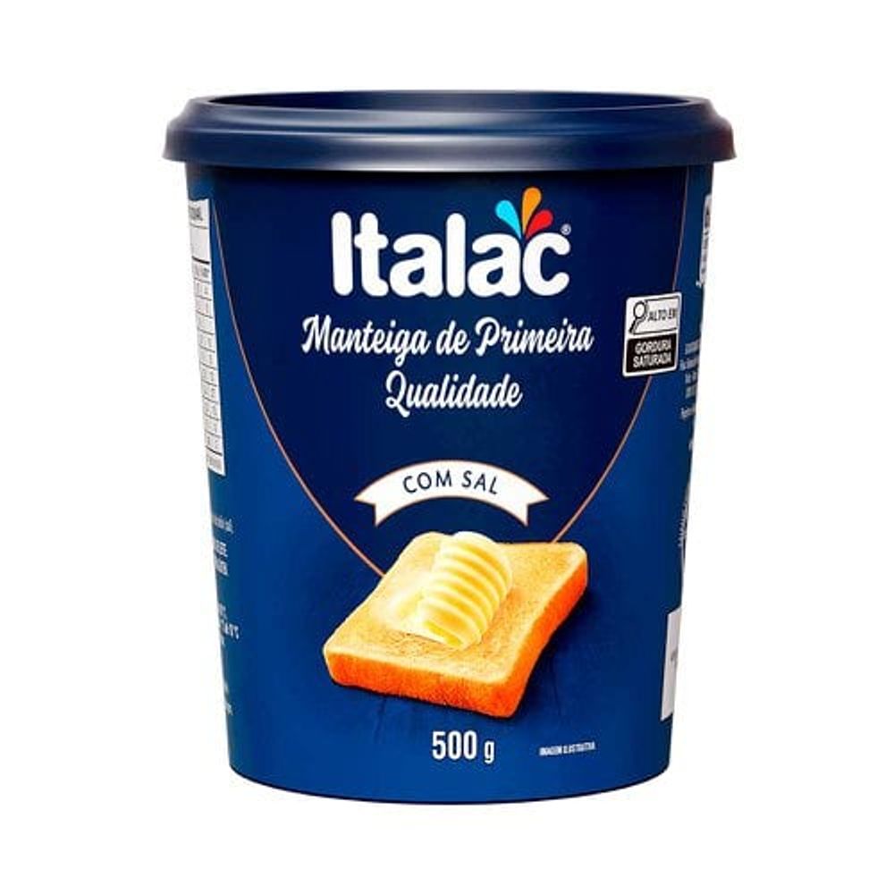 Manteiga com Sal Italac 500g