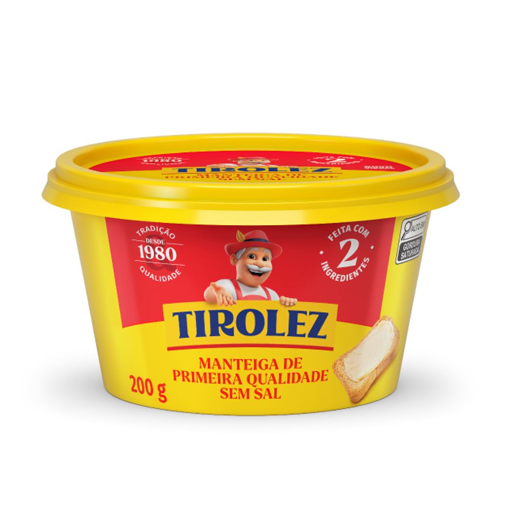 Manteiga sem Sal Tirolez 200g