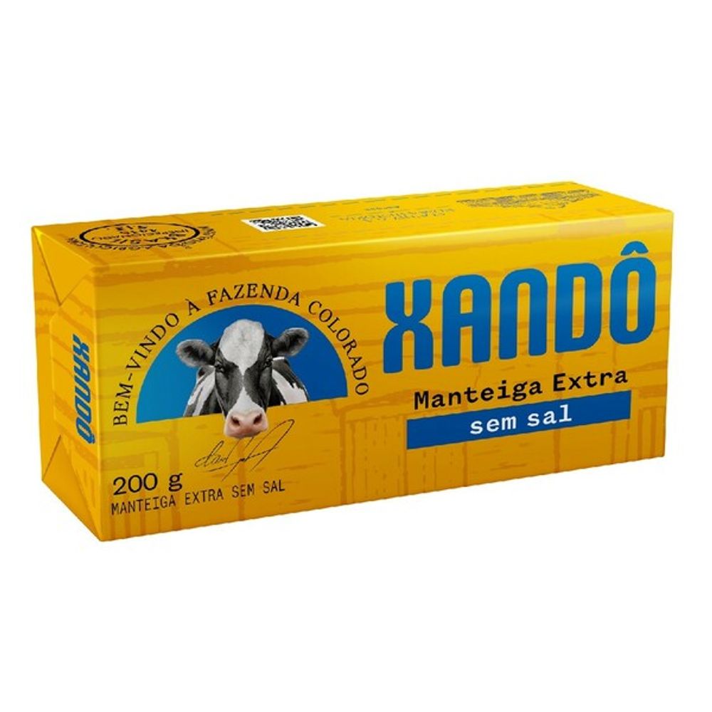 Manteiga Tablete sem Sal Xandô 200g