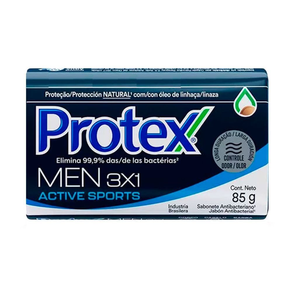 Sabonete em barra Men 3x1 Active Sports Protex 85g