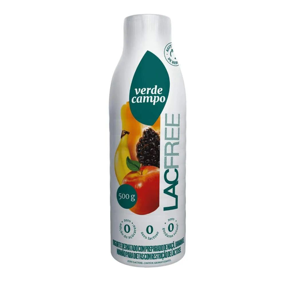 Iogurte Lacfree Maçã, Banana e Mamão Verde Campo 500g