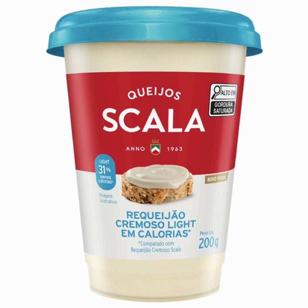 Requeijão Cremoso Light Scala 200g