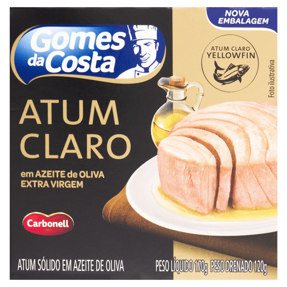 Atum Claro Sólido em Azeite de Oliva Gomes da Costa 170g