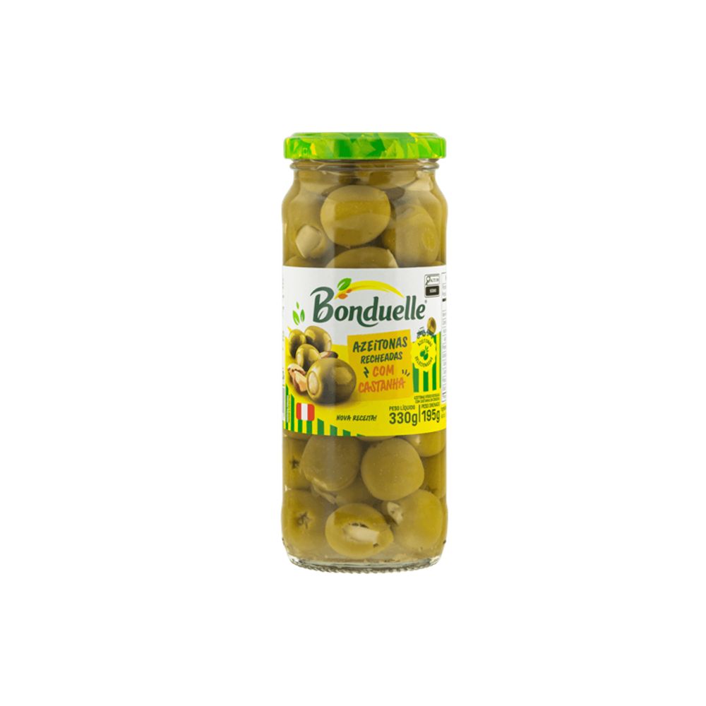 Azeitona Verde Recheada com Castanha Bonduelle 330g