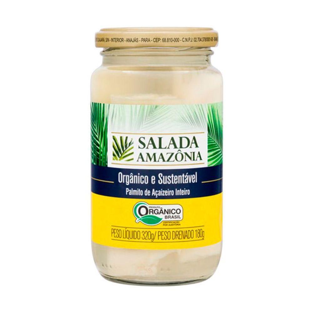 Palmito de Açaí Inteiro Orgânico Salada Amazônia 300g