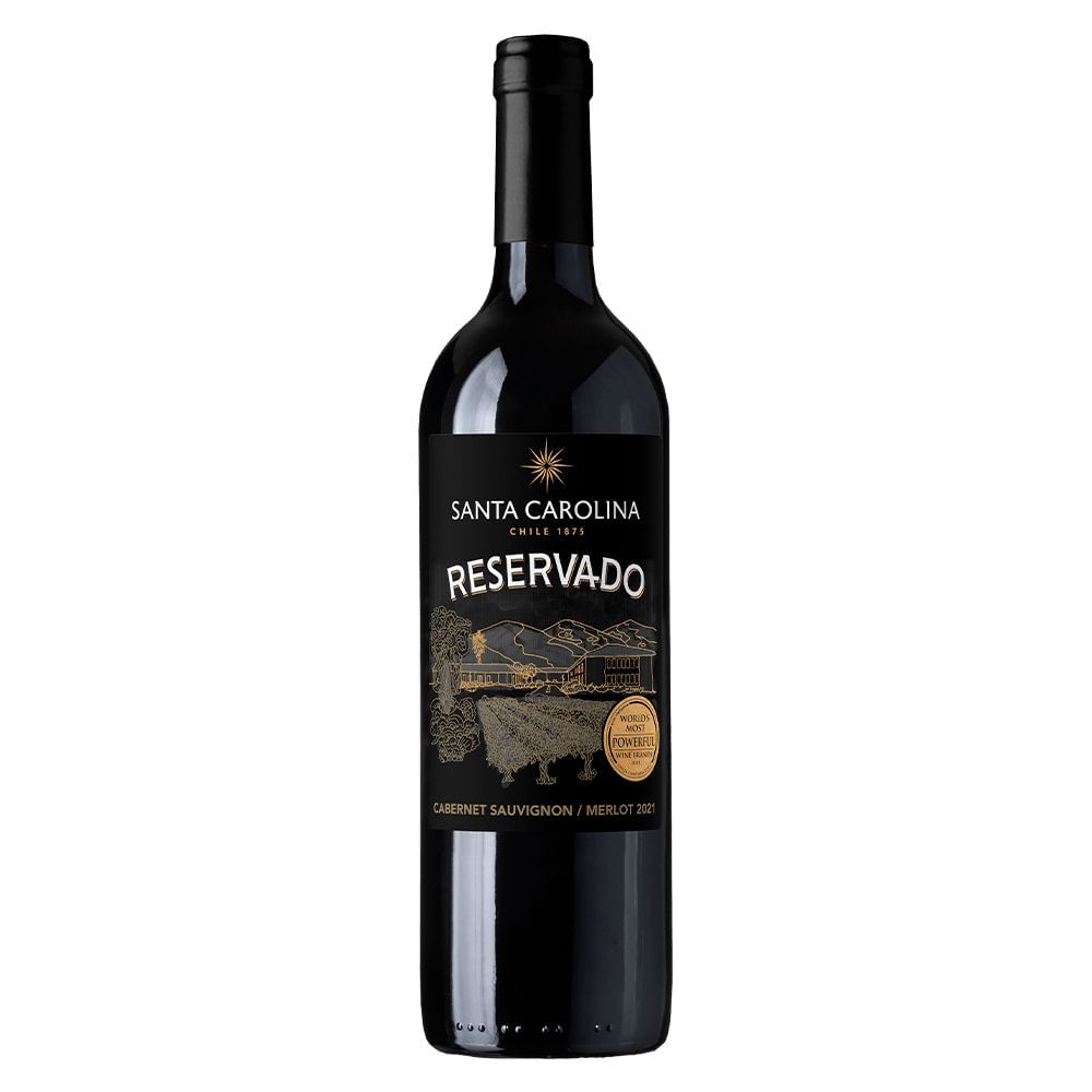 Vinho Tinto Cabernet Sauvignon e Merlot Reservado Santa Carolina 750ml