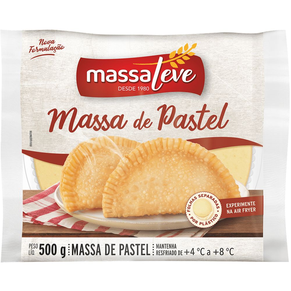 Massa Pastel Cumbuca Massa Leve 500g