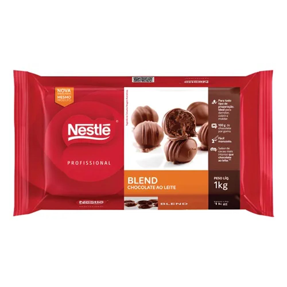 Chocolate Cobertura Blend Barra Nestlé 1kg
