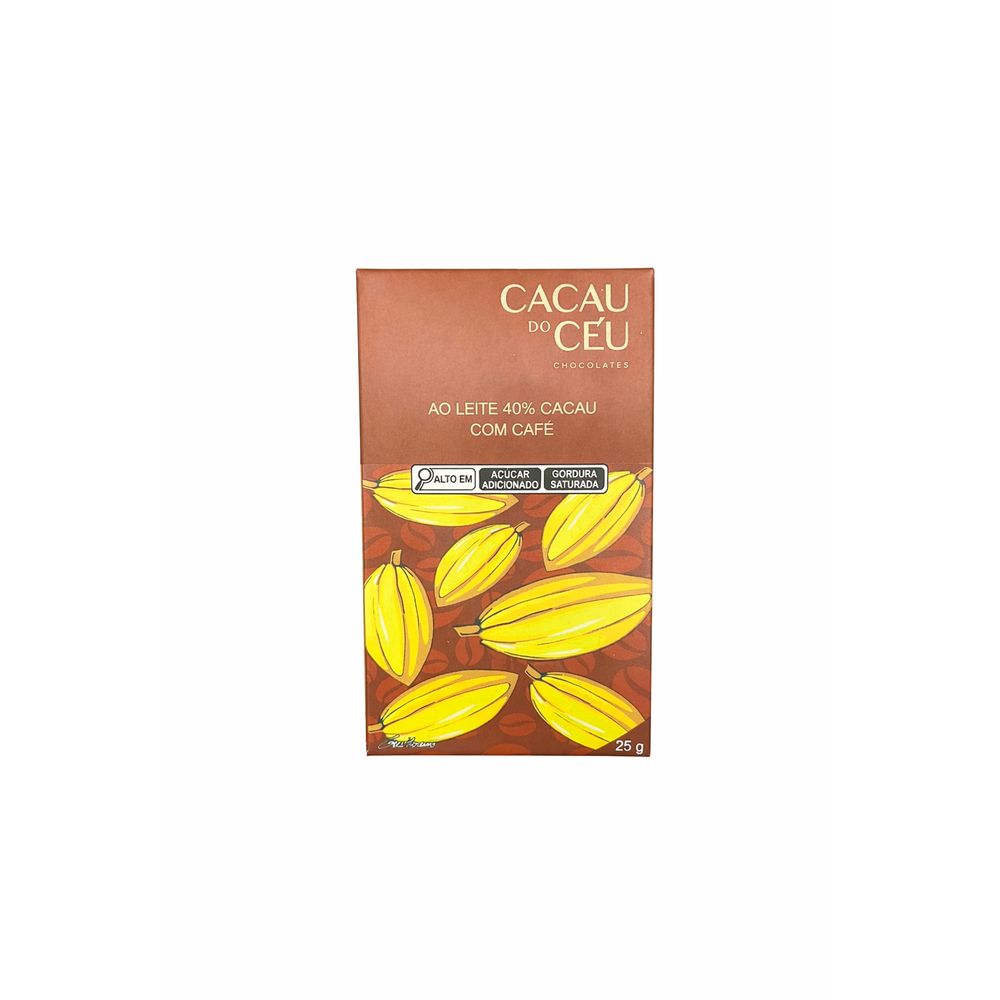 Chocolate ao Leite 40% Cacau com Café Cacau do Céu 25g
