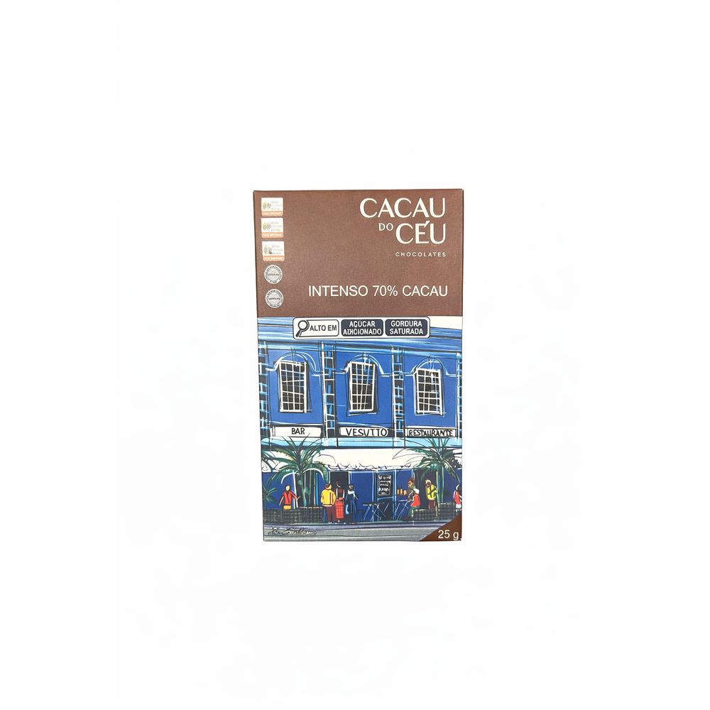 Chocolate Intenso 70% Cacau Cacau do Céu 25g