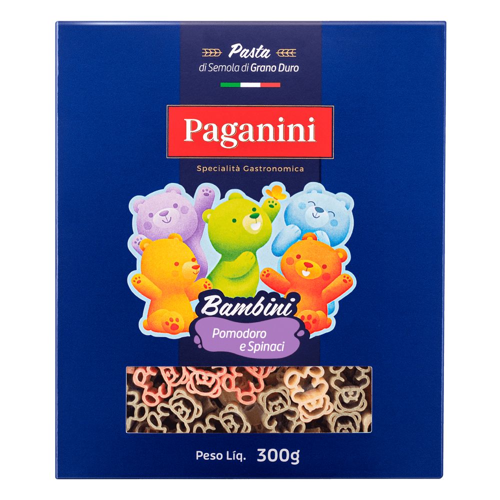 Macarrão Bambini de Ursinhos Paganini 300g