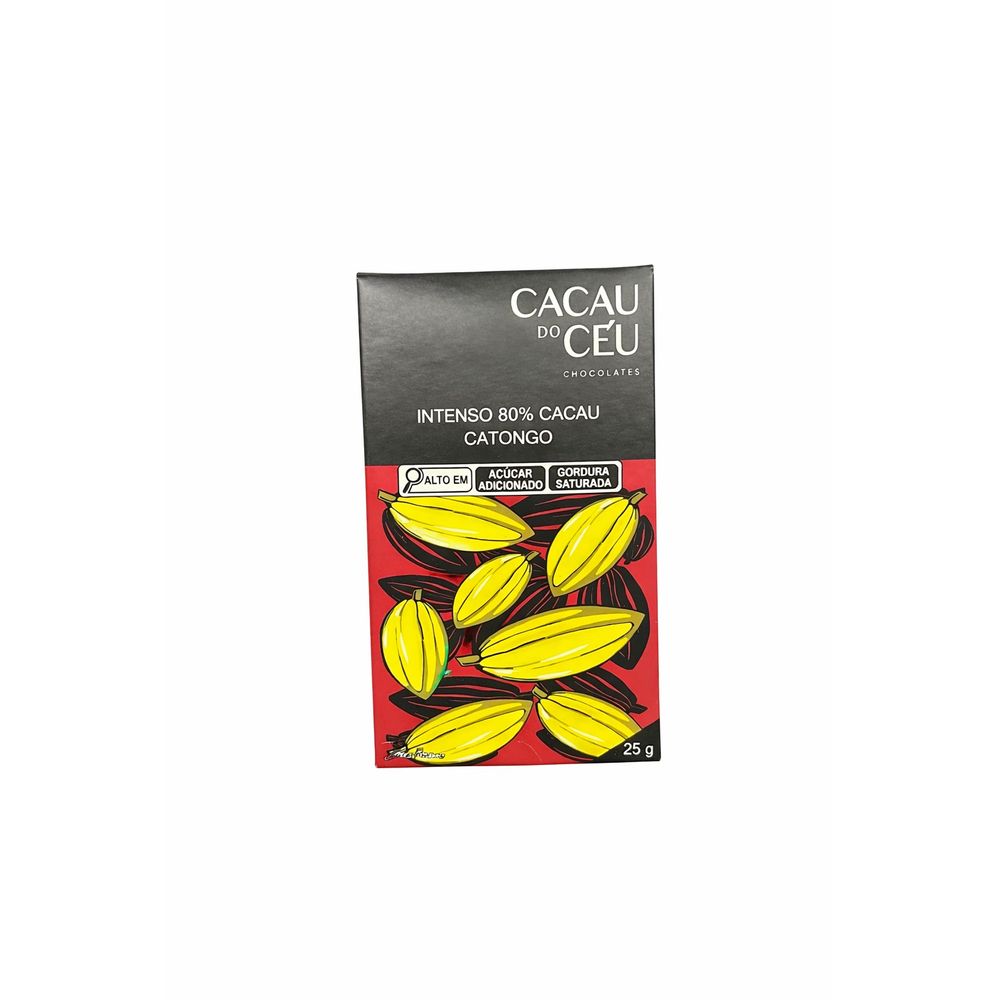 Chocolate Intenso 80% Cacau Catongo Cacau do Céu 25g