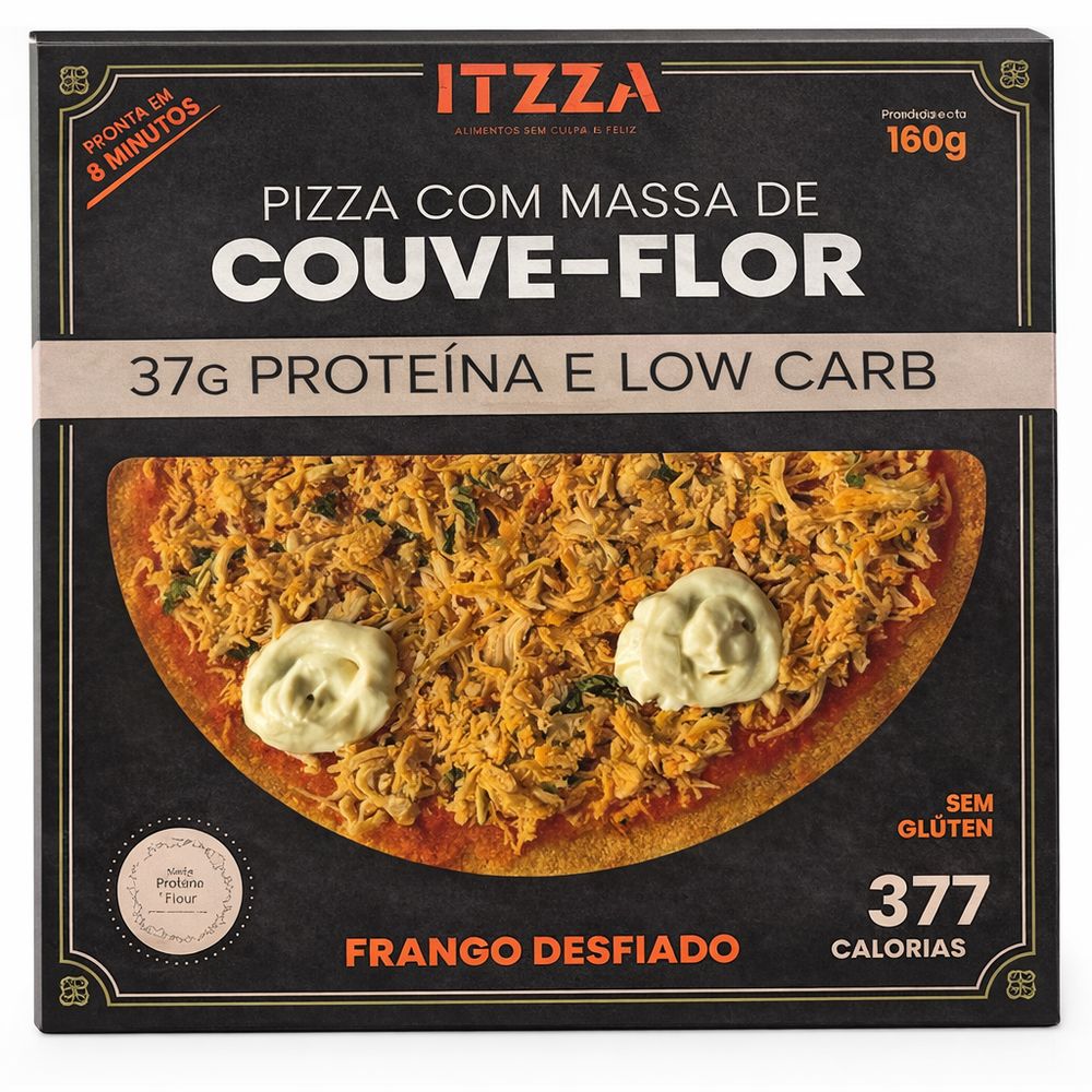 Pizza com Massa de Couve-Flor Sabor Frango Desfiado Itzza 160g