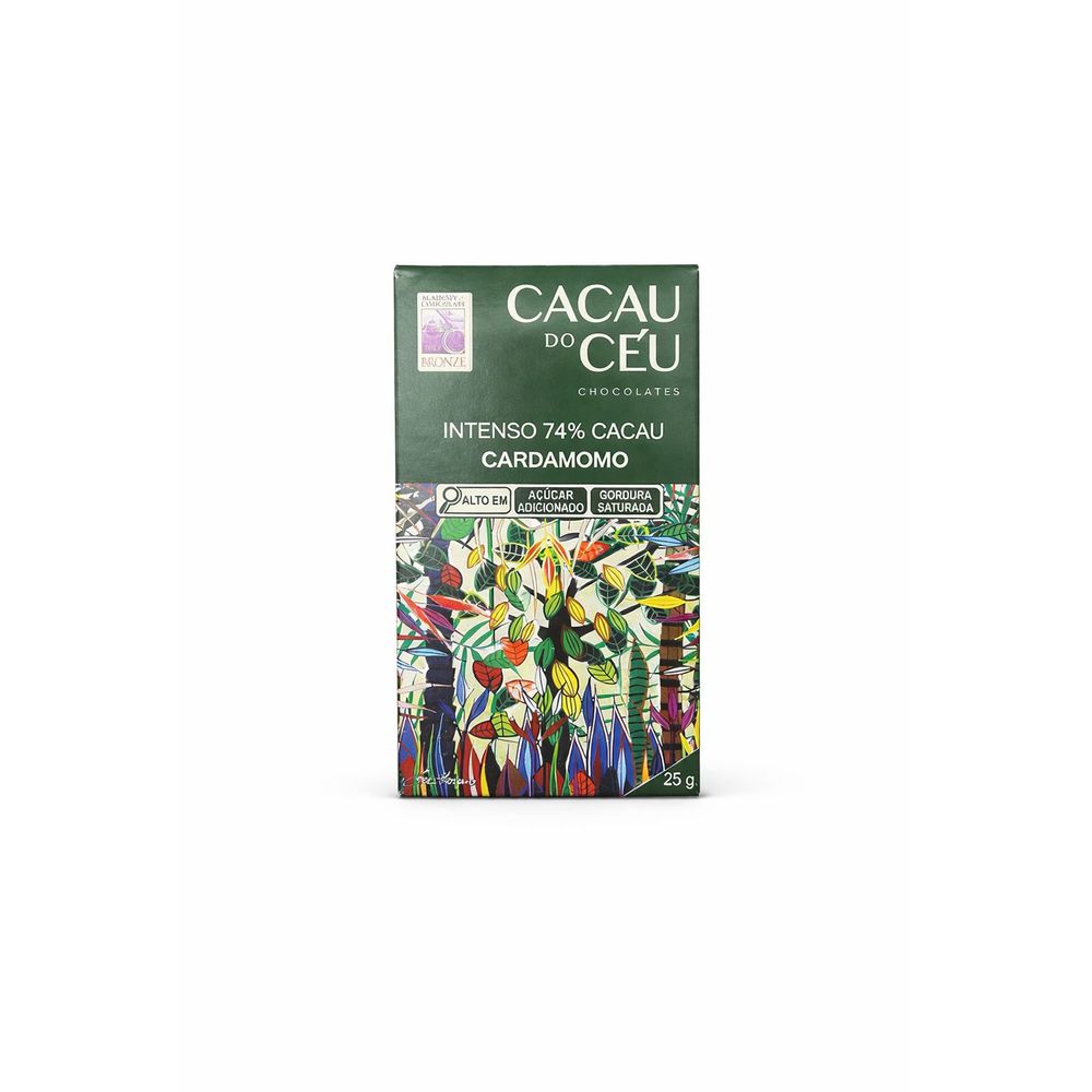 Chocolate Intenso 74% Cacau Cardamomo Cacau do Céu 25g