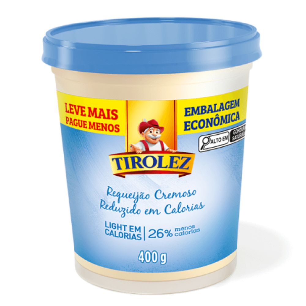 Requeijão Cremoso Light Tirolez 400g