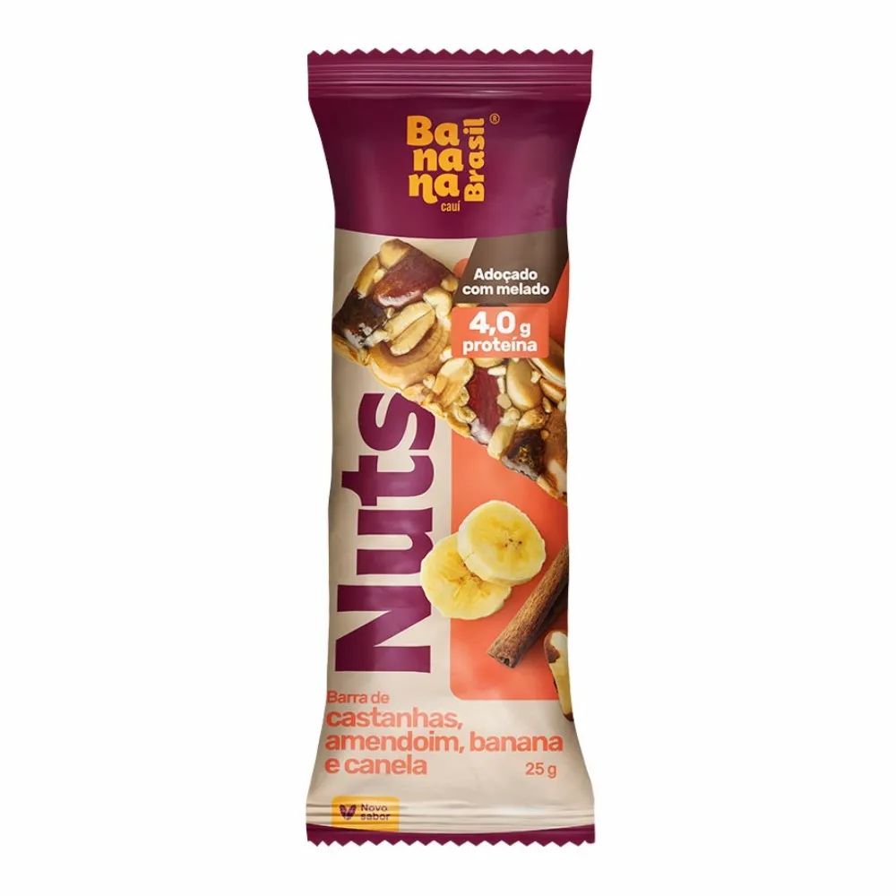 Barra de Cereal Nuts Banana e Canela Banana Brasil 25g
