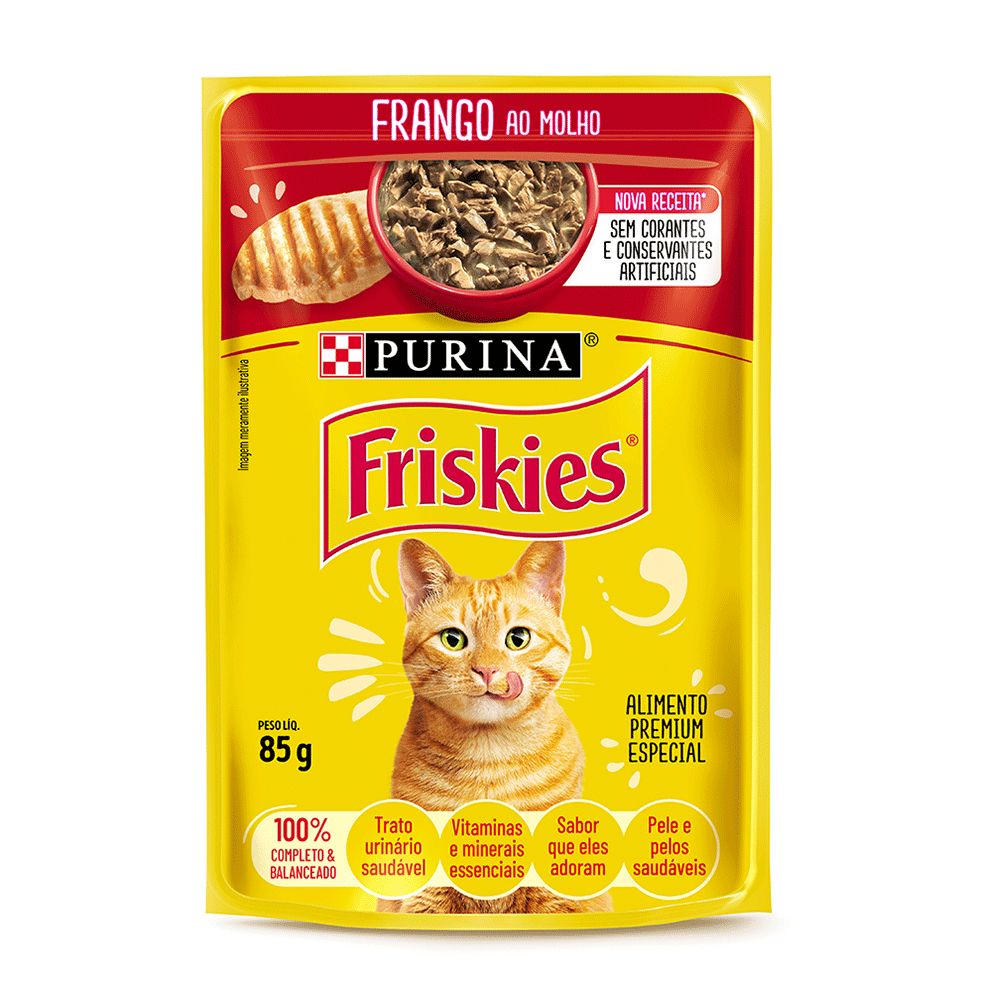 Ração de Frango ao Molho Sachê Friskies 85g