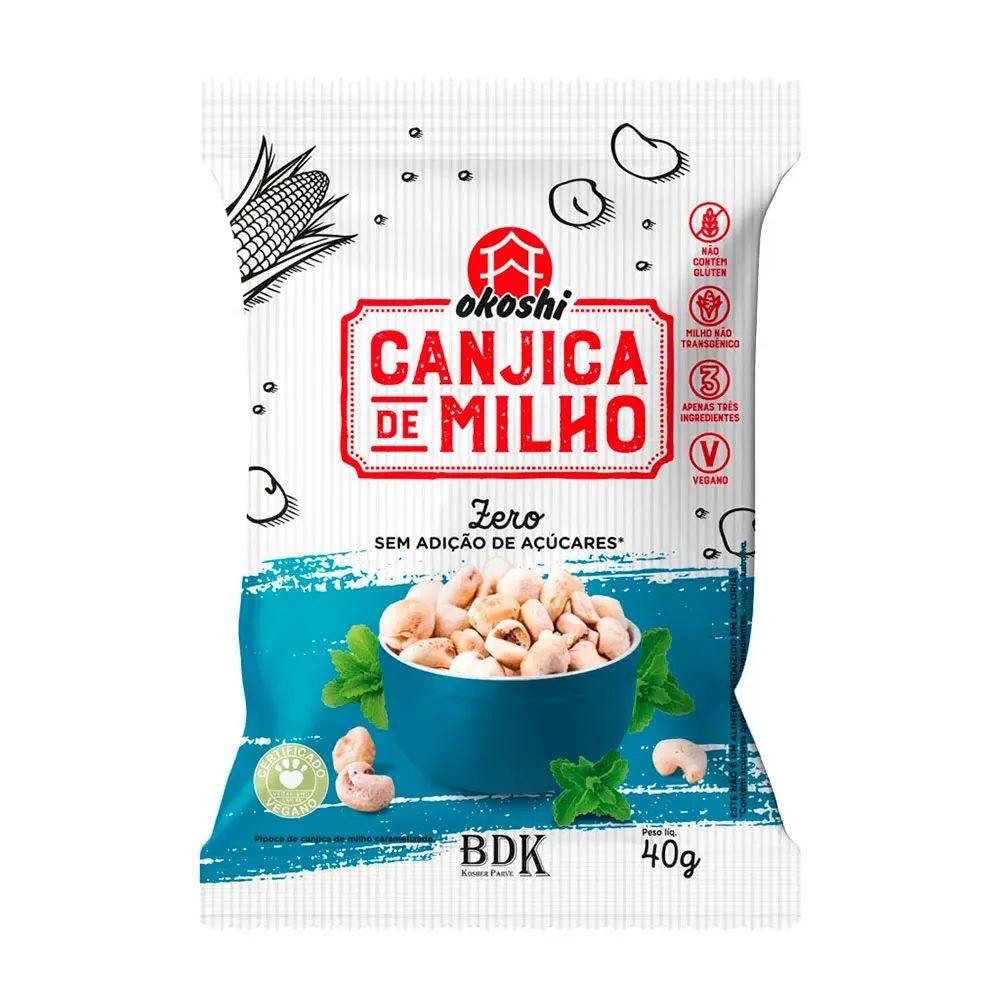 Canjica de Milho Doce Zero Açúcar Okoshi 40g