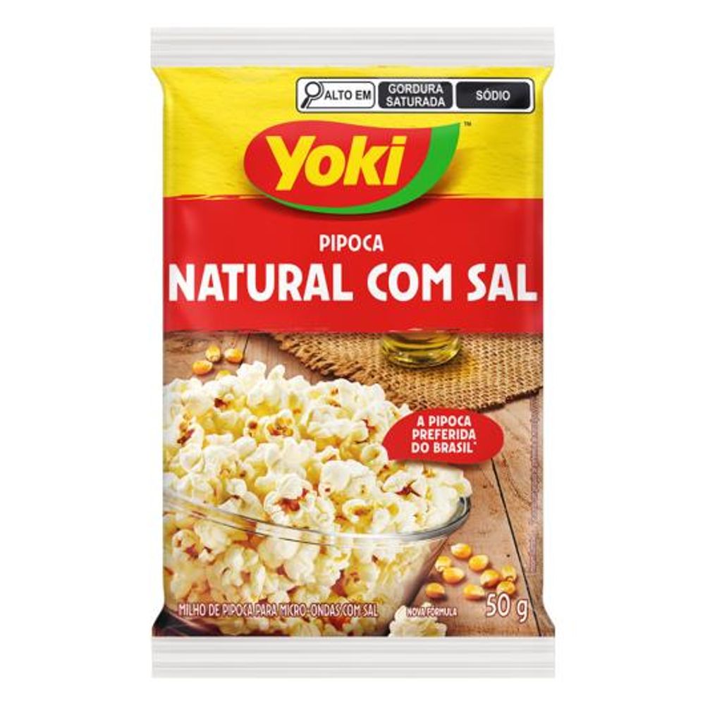 Milho de Pipoca para Micro Ondas Natural com Sal Yoki 50g