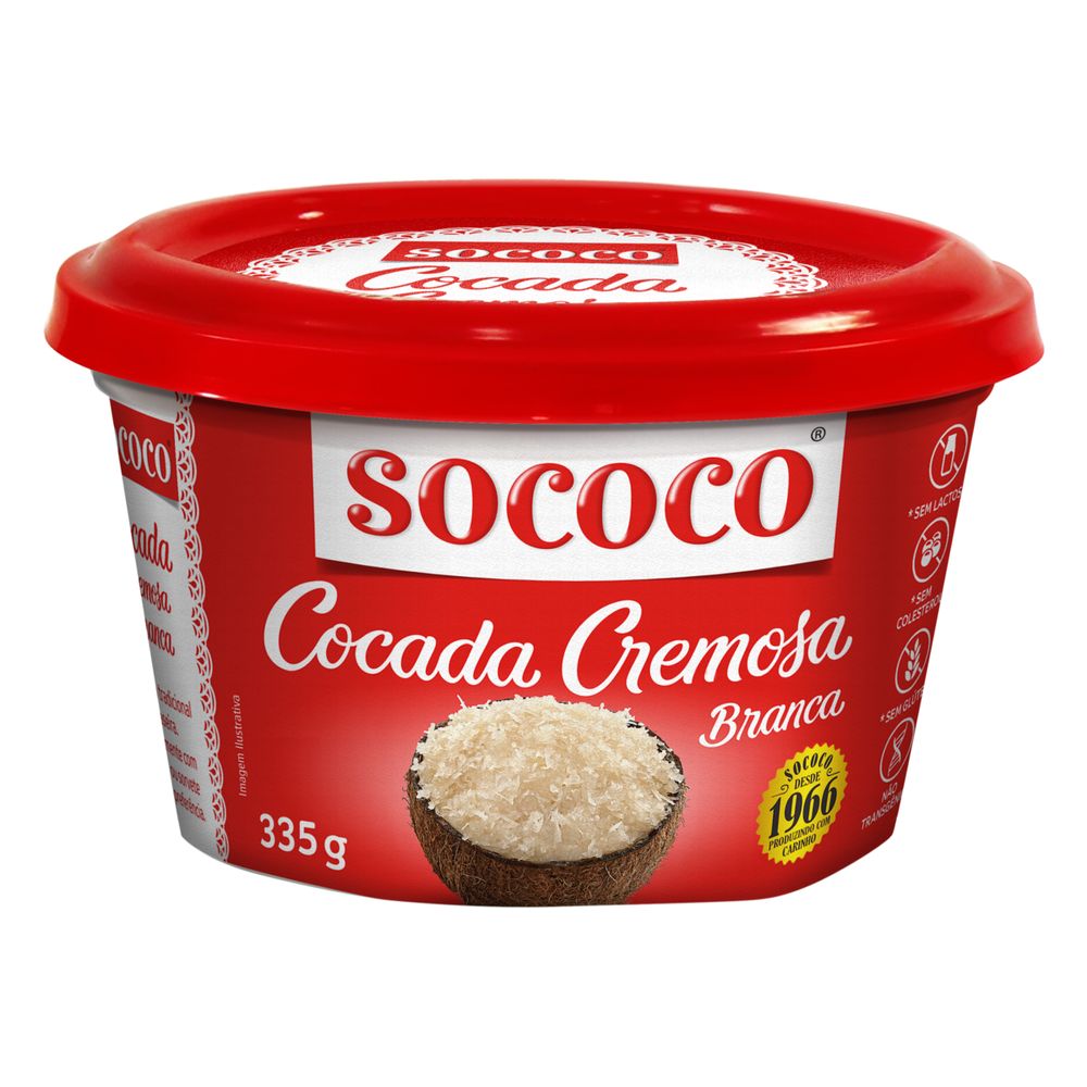 Cocada Branca Cremosa  Sococo 335g