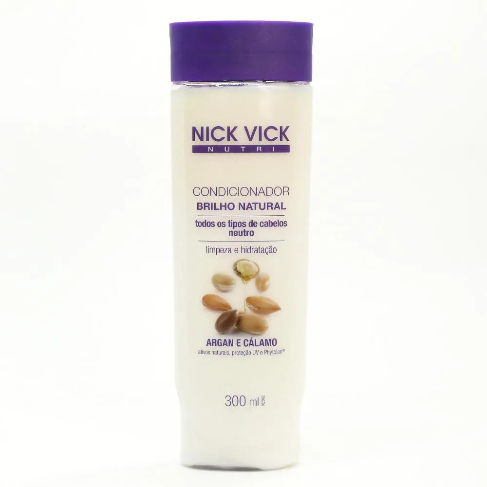 Condicionador Brilho Argan e Cálamo Nick Vick 300ml
