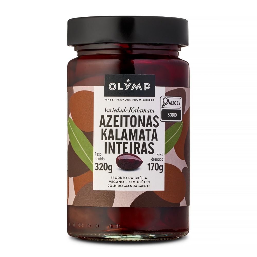Azeitonas Kalamata Inteiras Olymp 170g