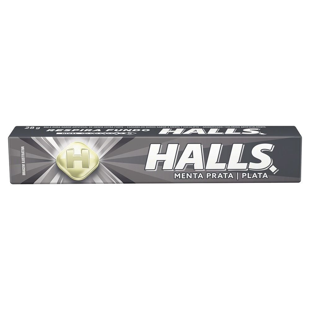 Bala Menta Prata Halls 28g