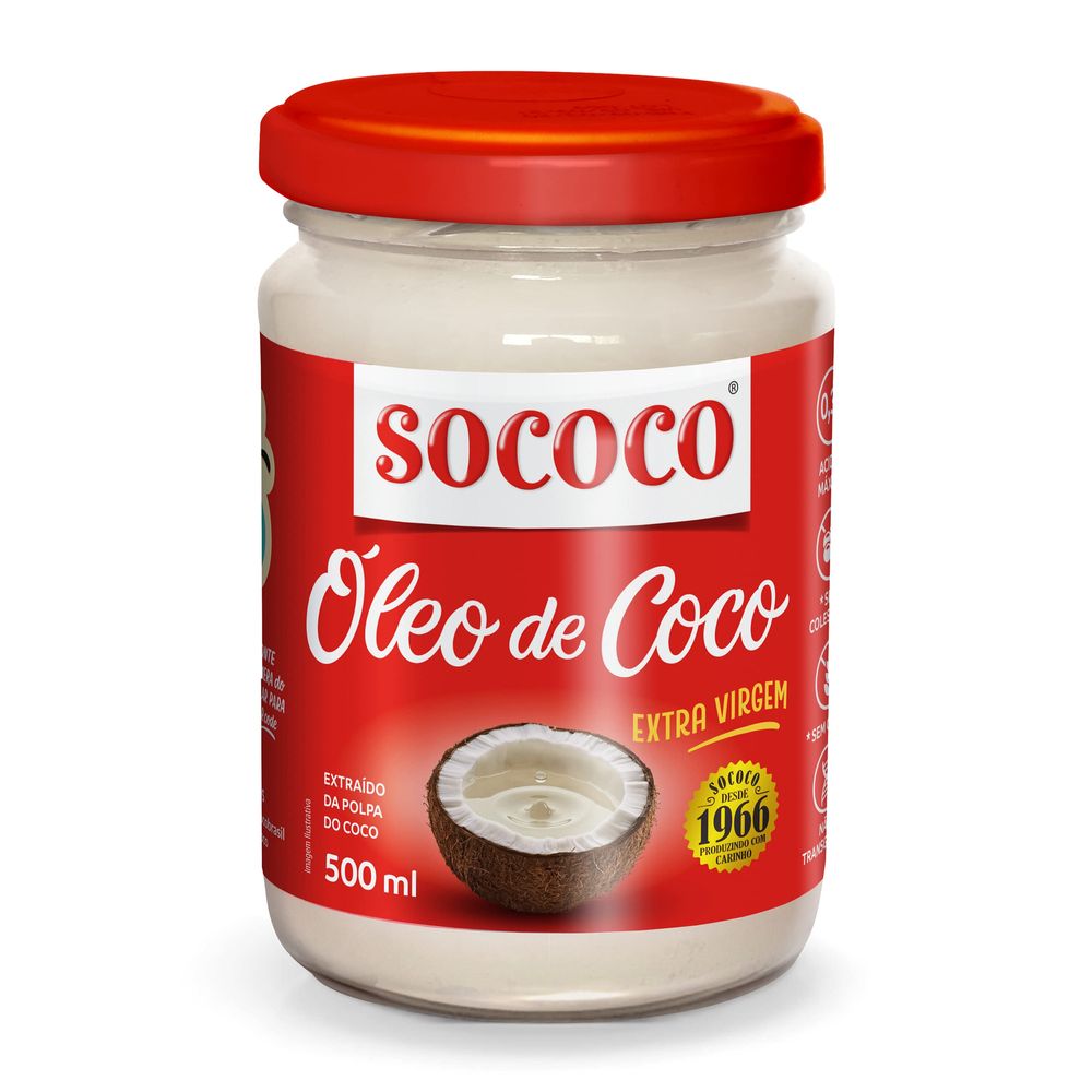 Óleo de Coco Extra Virgem Sococo 500ml