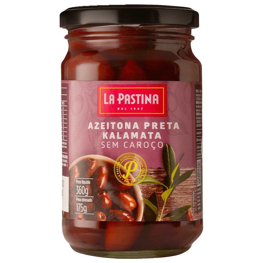 Azeitona Preta sem Caroço La Pastina 175g