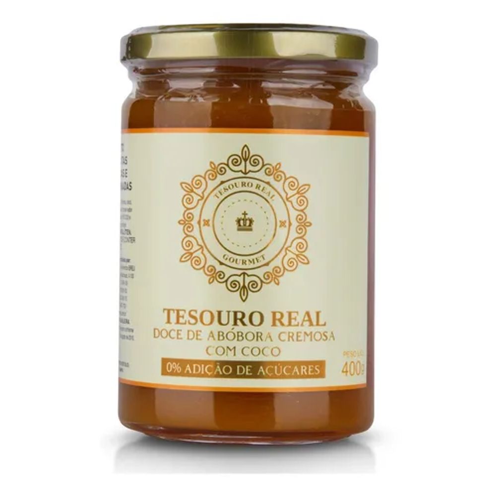 Doce de Abóbora com Coco Cremoso sem Açúcar Tesouro Real 400g