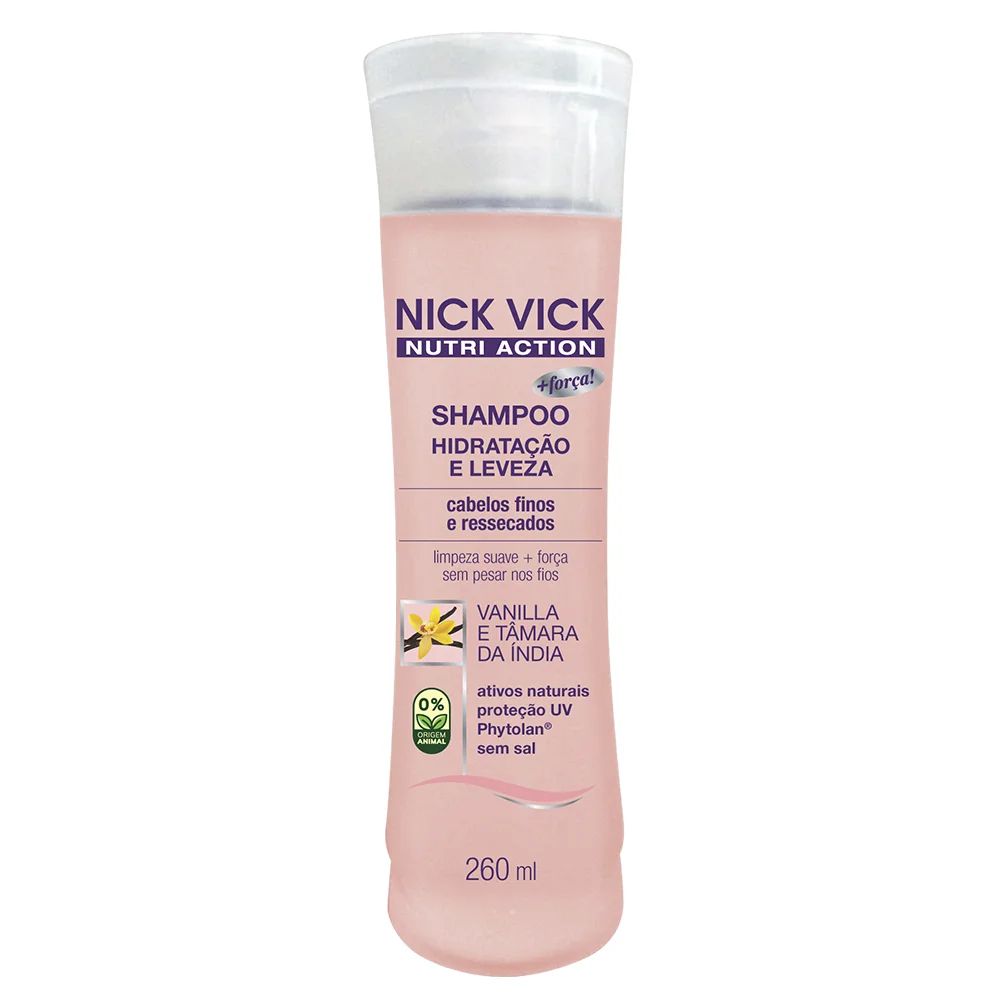 Shampoo Hidratação e Leveza Nutri Action Nick Vick 260ml
