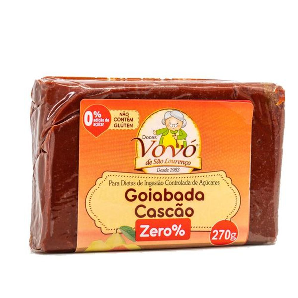 Goiabada Cascão Sem Açúcar Vovó de São Lourenço 270g