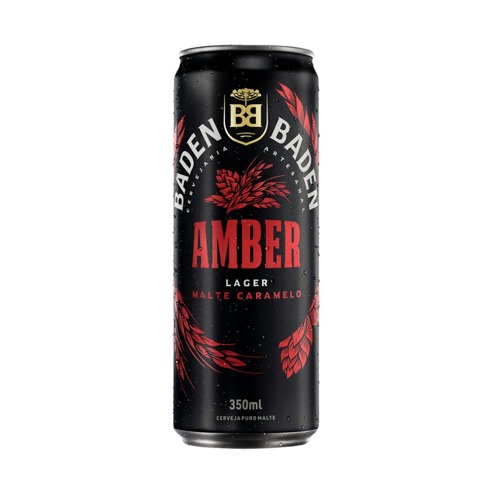 Cerveja Lager Malte Caramelo Amber Baden Baden 350ml