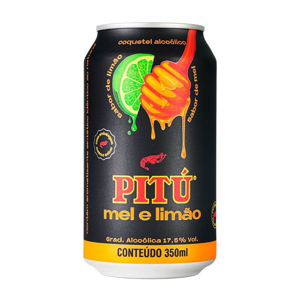 Aguardente Mel e Limão Pitu 350ml