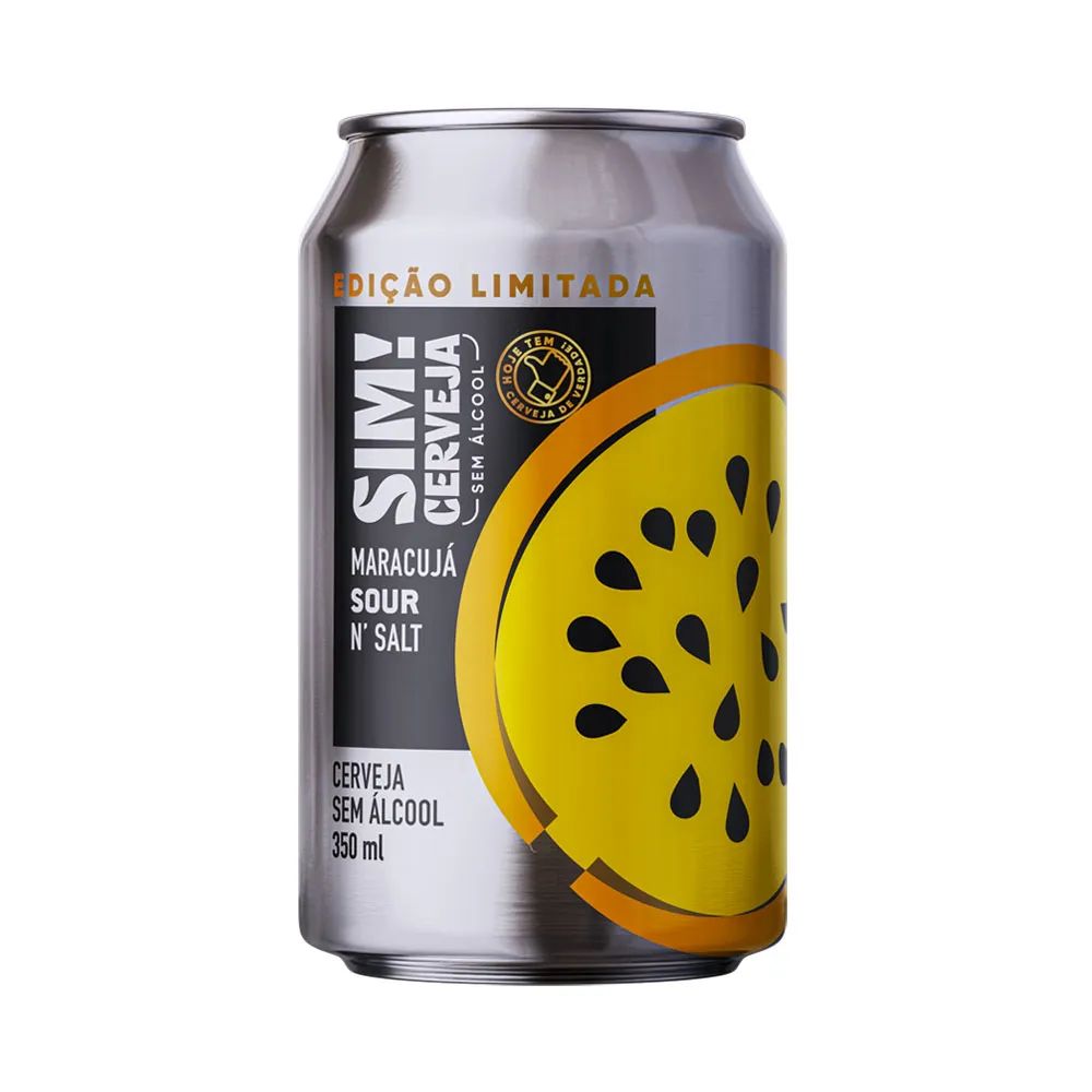 Cerveja Sem Álcool Maracujá Sour'n Salt Sim! 350ml