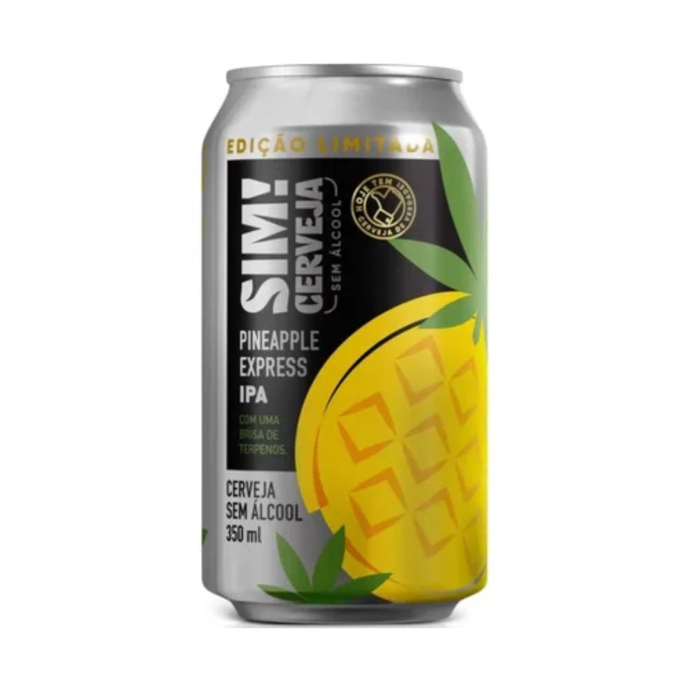 Cerveja Sem Álcool Pineapple Express Ipa Sim! 350ml