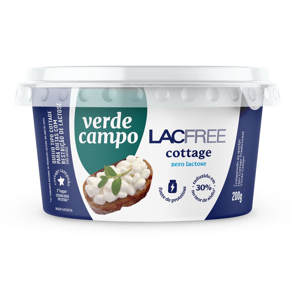 Queijo Cottage LacFree Verde Campo 220g