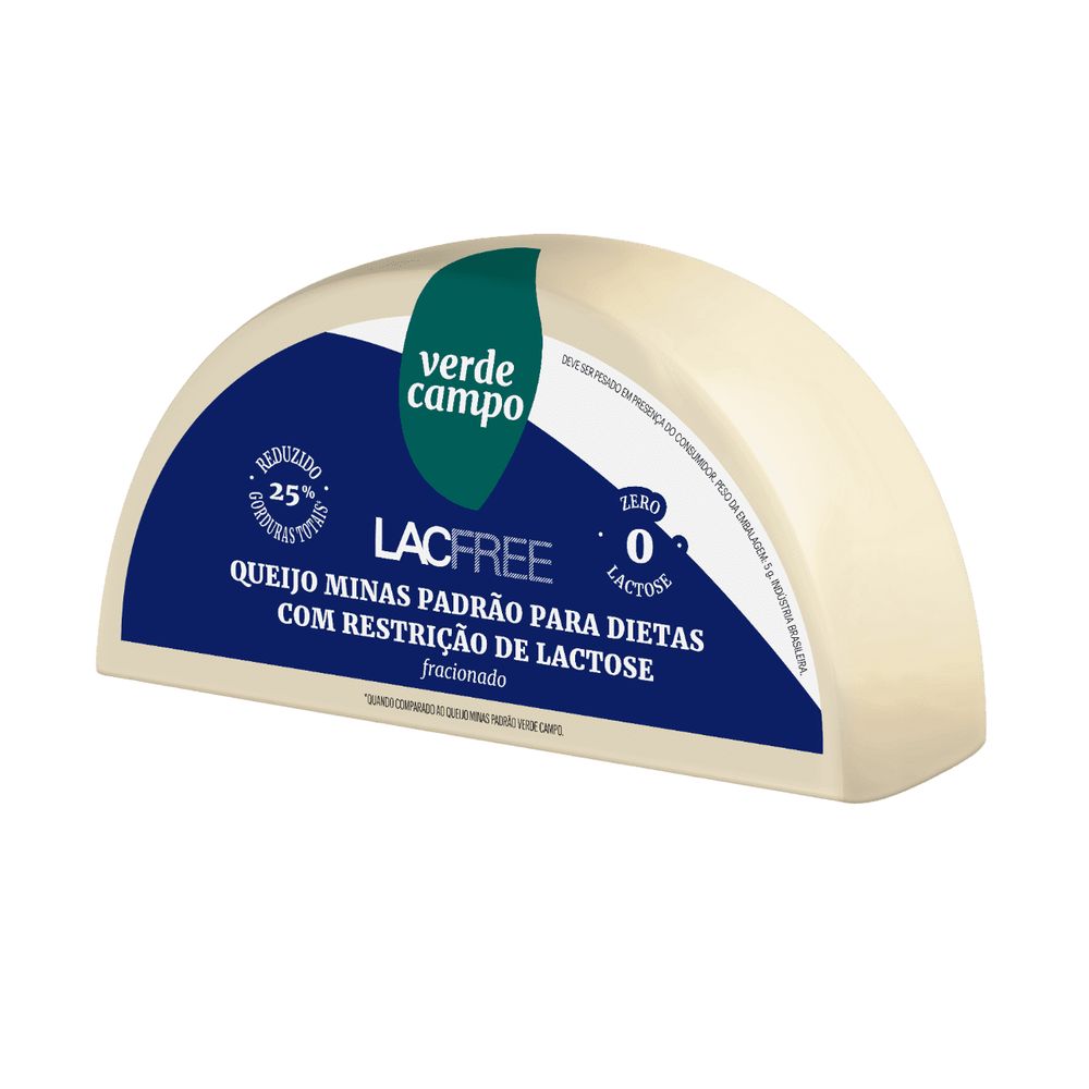 Queijo Minas Padrão Lacfree Verde Campo kg