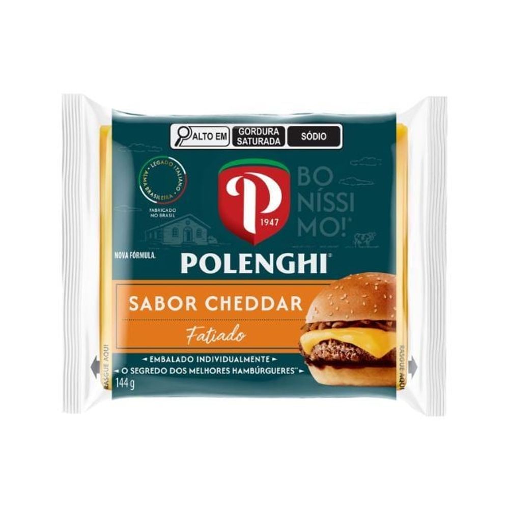 Queijo Sandwich In Cheddar Polenghi 144g