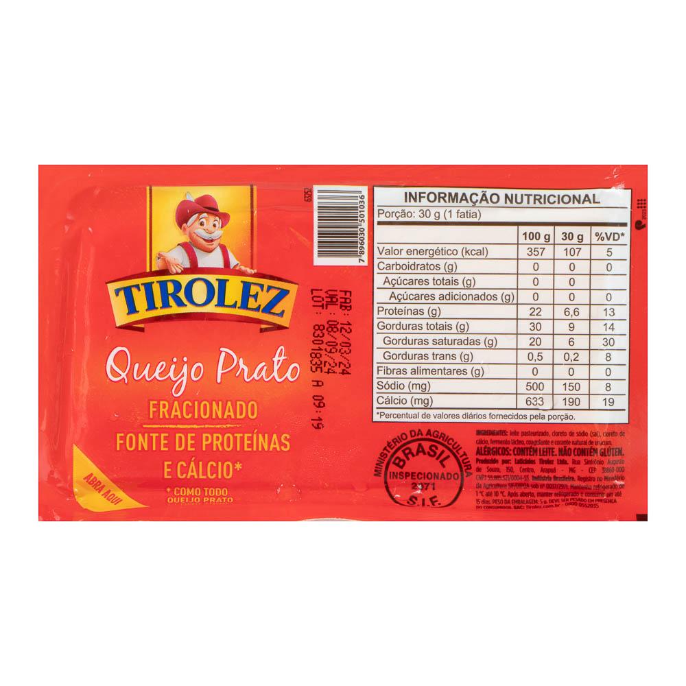 Queijo Prato pequeno Tirolez kg